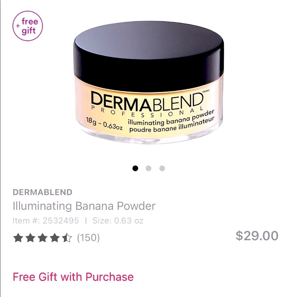 NEW W/O BOX DERMABLEND BANANA POWDER +DELUX SAMPLE TRANSLUCENT POWDER